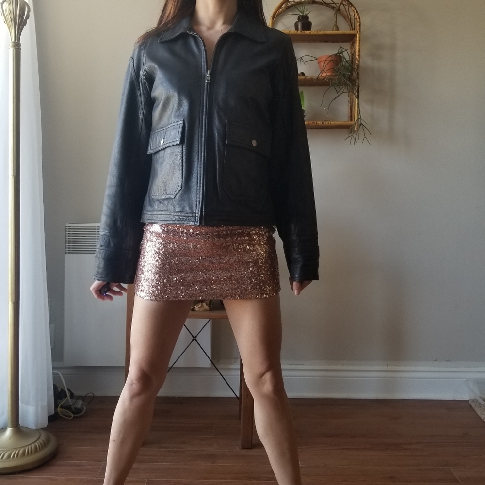 Ralph Lauren Women's Leather Jacket Small Black